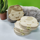 Wooden Kids Baby Tooth Storage Box