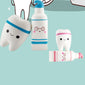 Blue/Pink Tooth Squeeze Toy and Soft Toothpaste