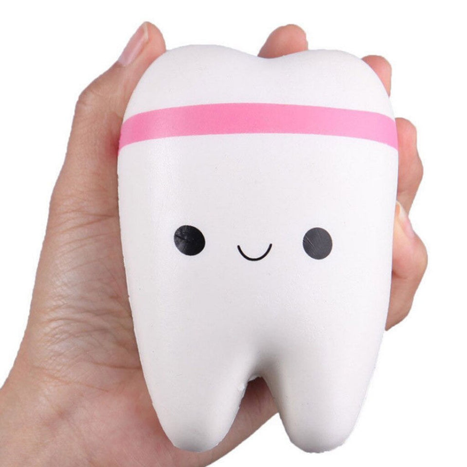 Blue/Pink Tooth Squeeze Toy and Soft Toothpaste