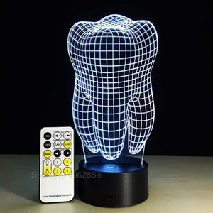 3D LED Tooth Lamp